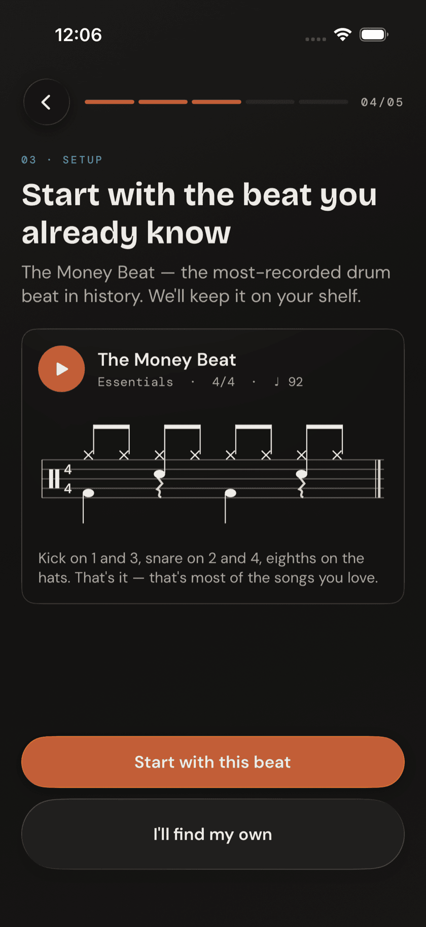 Lazy Lopez: Drums Money Beat notation