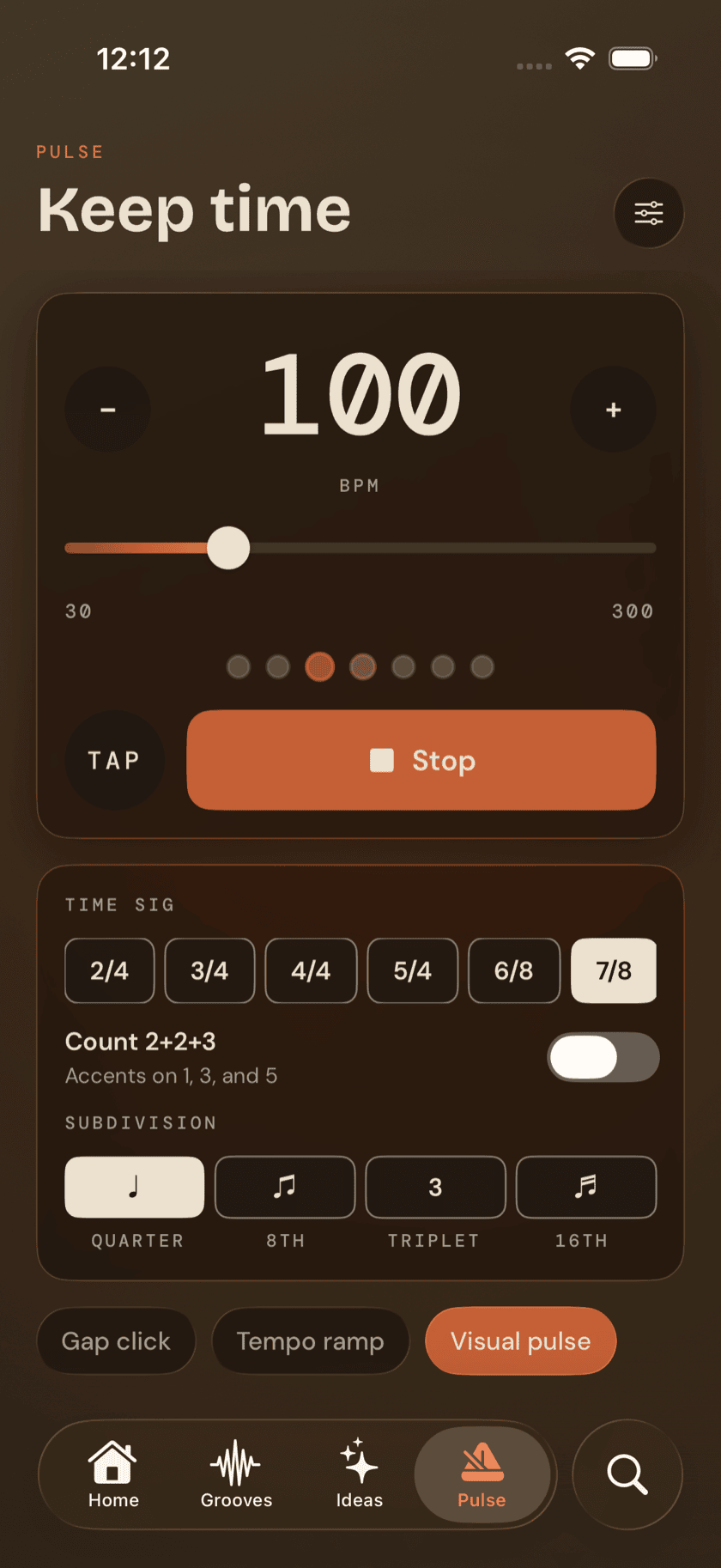 Lazy Lopez: Drums Pulse metronome